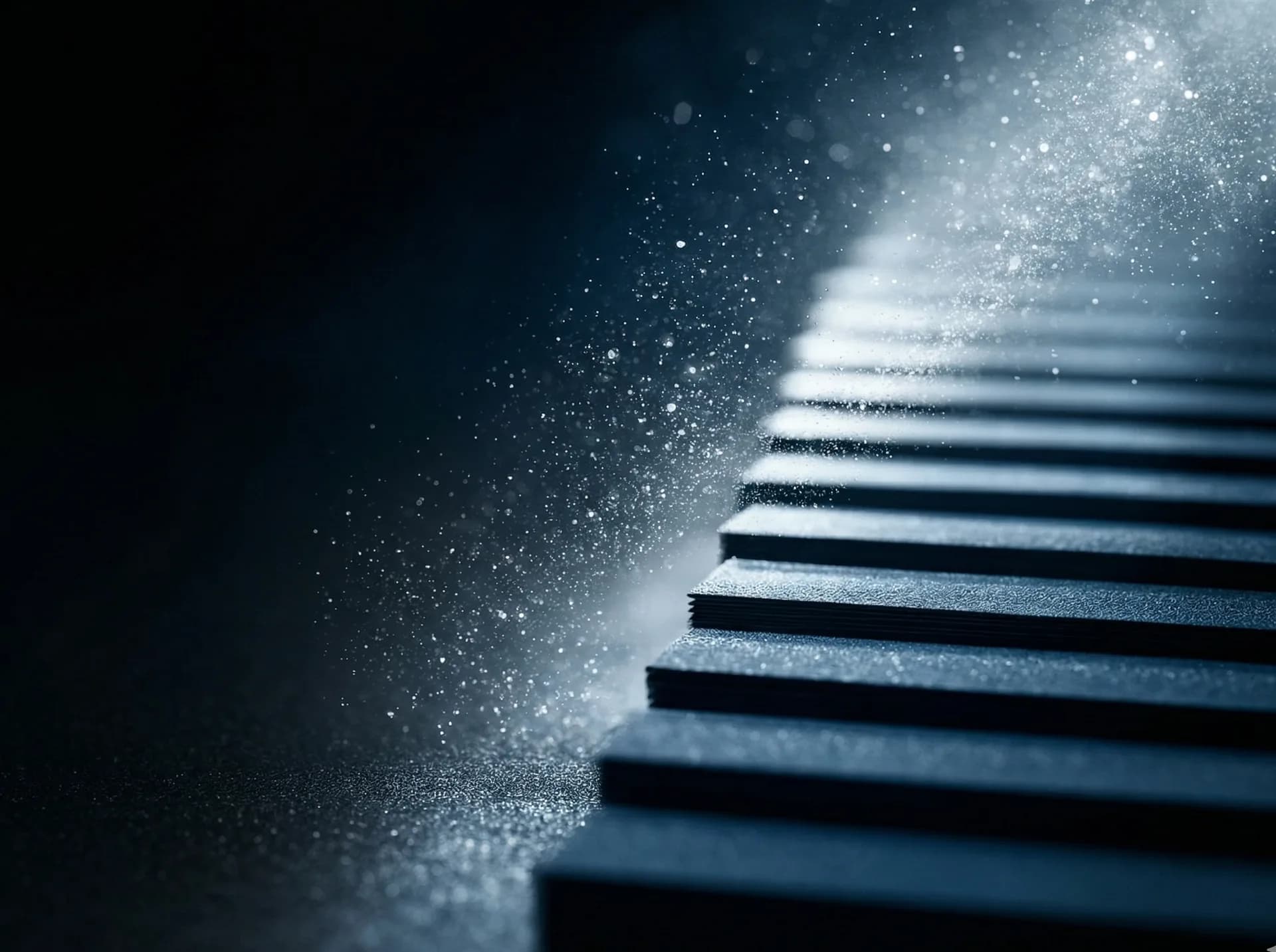 Treppe nach oben mit Lichtstaub - Aufstieg